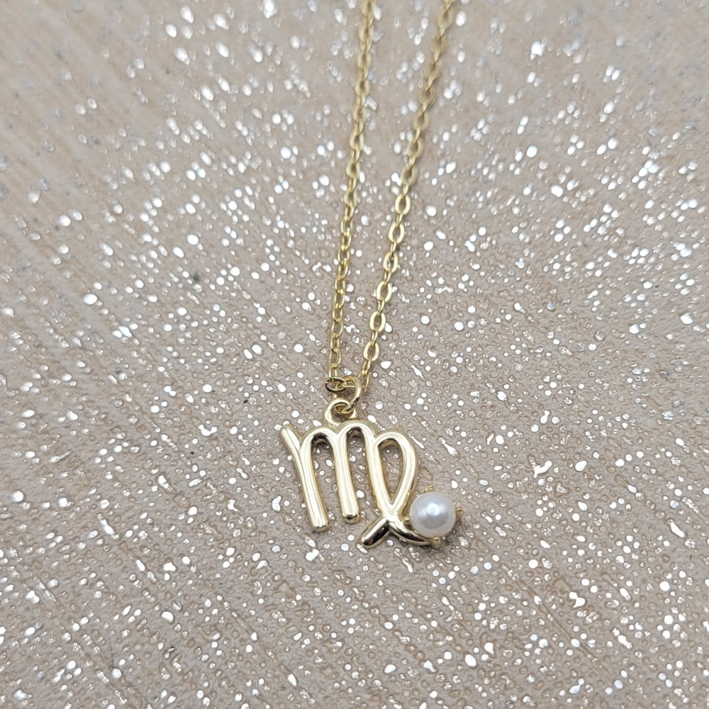 Zodiac Virgo Pearl Necklace